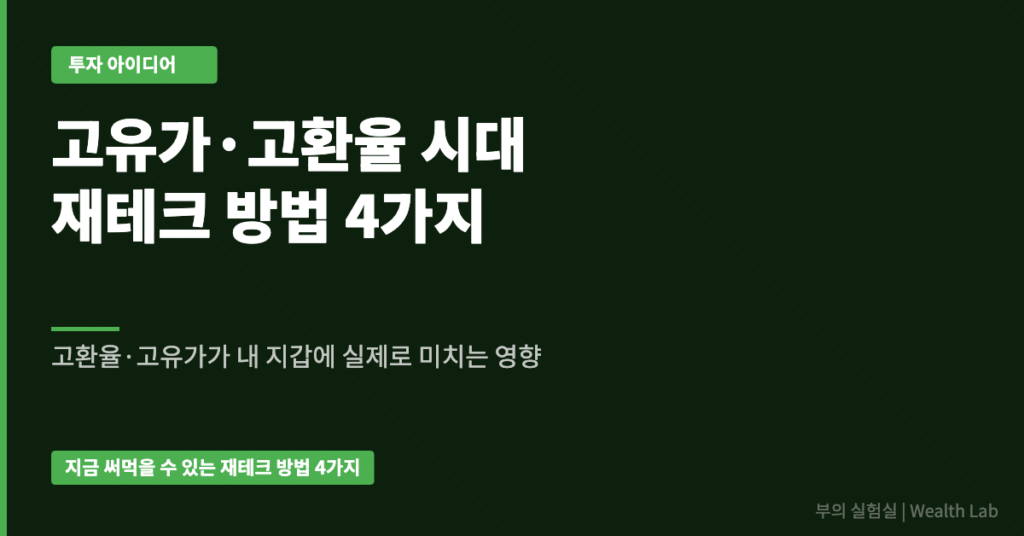 고유가 고환율 시대 재테크 방법 4가지