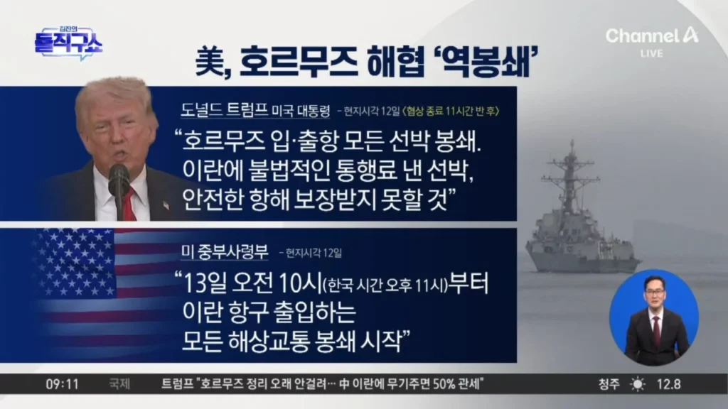 미국 이란 협상 결렬 호르무즈 역봉쇄 선언 뉴스