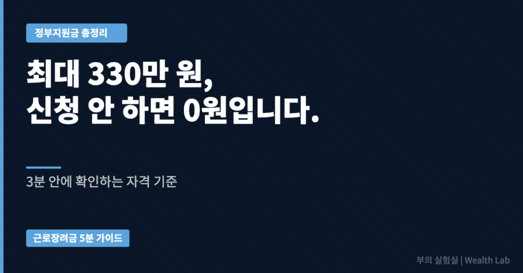 근로장려금 5분 가이드